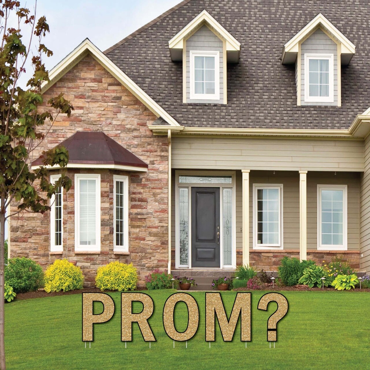 Big Dot of Happiness Promposal - Yard Sign Outdoor Lawn Decorations - Prom Proposal Yard Signs - Prom?